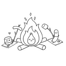 Dessin à colorier: Camping (Nature et saisons) #207385 - Coloriages à Imprimer Gratuits