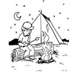 Dessin à colorier: Camping (Nature et saisons) #207387 - Coloriages à Imprimer Gratuits