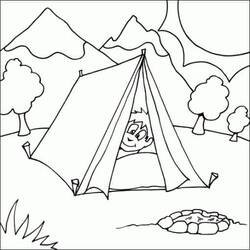 Dessin à colorier: Camping (Nature et saisons) #207388 - Coloriages à Imprimer Gratuits