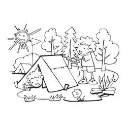 Dessin à colorier: Camping (Nature et saisons) #207389 - Coloriages à Imprimer Gratuits