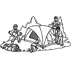 Dessin à colorier: Camping (Nature et saisons) #207392 - Coloriages à Imprimer Gratuits