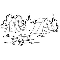Dessin à colorier: Camping (Nature et saisons) #207402 - Coloriages à Imprimer Gratuits
