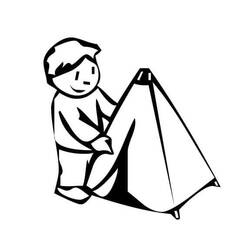 Dessin à colorier: Camping (Nature et saisons) #207403 - Coloriages à Imprimer Gratuits