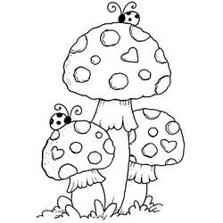 Dessin à colorier: Champignon (Nature et saisons) #174100 - Coloriages à Imprimer Gratuits