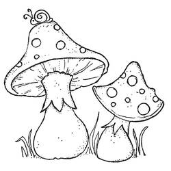 Dessin à colorier: Champignon (Nature et saisons) #174101 - Coloriages à Imprimer Gratuits