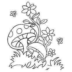 Dessin à colorier: Champignon (Nature et saisons) #174106 - Coloriages à Imprimer Gratuits