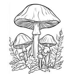 Dessin à colorier: Champignon (Nature et saisons) #217407 - Coloriages à Imprimer Gratuits