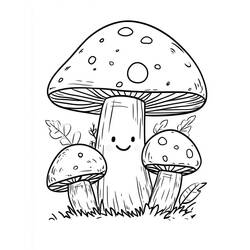 Dessin à colorier: Champignon (Nature et saisons) #217408 - Coloriages à Imprimer Gratuits