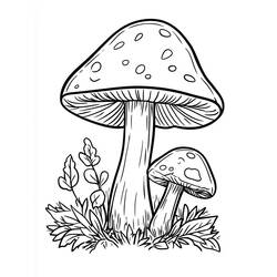Dessin à colorier: Champignon (Nature et saisons) #217410 - Coloriages à Imprimer Gratuits