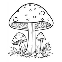 Dessin à colorier: Champignon (Nature et saisons) #217411 - Coloriages à Imprimer Gratuits