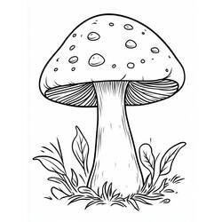 Dessin à colorier: Champignon (Nature et saisons) #217412 - Coloriages à Imprimer Gratuits