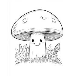 Dessin à colorier: Champignon (Nature et saisons) #217413 - Coloriages à Imprimer Gratuits