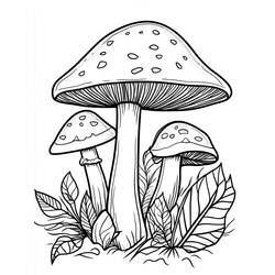 Dessin à colorier: Champignon (Nature et saisons) #217414 - Coloriages à Imprimer Gratuits