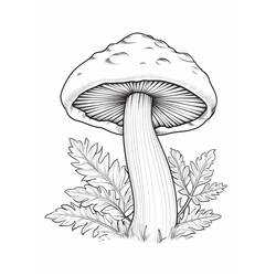 Dessin à colorier: Champignon (Nature et saisons) #217415 - Coloriages à Imprimer Gratuits
