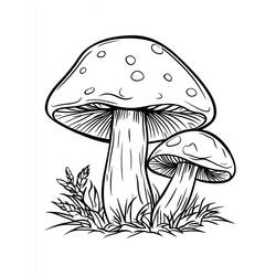 Dessin à colorier: Champignon (Nature et saisons) #217417 - Coloriages à Imprimer Gratuits