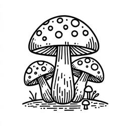 Dessin à colorier: Champignon (Nature et saisons) #217419 - Coloriages à Imprimer Gratuits