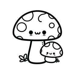 Dessin à colorier: Champignon (Nature et saisons) #217421 - Coloriages à Imprimer Gratuits
