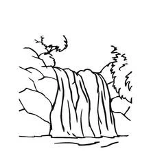Dessins à colorier: Chute d'eau - Coloriages à Imprimer Gratuits