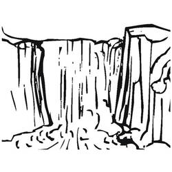 Dessin à colorier: Chute d'eau (Nature et saisons) #159773 - Coloriages à Imprimer Gratuits