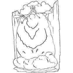 Dessin à colorier: Chute d'eau (Nature et saisons) #159913 - Coloriages à Imprimer Gratuits