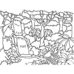 Dessin à colorier: Chute d'eau (Nature et saisons) #159936 - Coloriages à Imprimer Gratuits