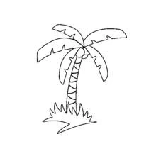 Dessin à colorier: Cocotier (Nature et saisons) #162137 - Coloriages à Imprimer Gratuits