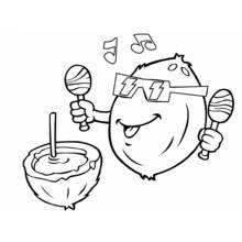 Dessin à colorier: Cocotier (Nature et saisons) #162389 - Coloriages à Imprimer Gratuits