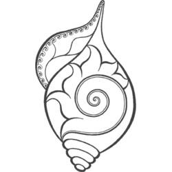 Dessin à colorier: Coquillage (Nature et saisons) #163152 - Coloriages à Imprimer Gratuits