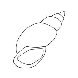 Dessin à colorier: Coquillage (Nature et saisons) #163153 - Coloriages à Imprimer Gratuits