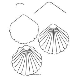 Dessin à colorier: Coquillage (Nature et saisons) #163239 - Coloriages à Imprimer Gratuits