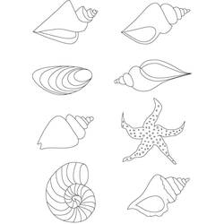 Dessin à colorier: Coquillage (Nature et saisons) #185429 - Coloriages à Imprimer Gratuits