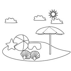 Dessin à colorier: Été (Nature et saisons) #177263 - Coloriages à Imprimer Gratuits