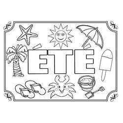 Dessin à colorier: Été (Nature et saisons) #177279 - Coloriages à Imprimer Gratuits