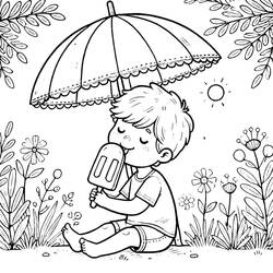 Dessin à colorier: Été (Nature et saisons) #218918 - Coloriages à Imprimer Gratuits