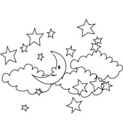 Dessin à colorier: Étoiles (Nature et saisons) #155894 - Coloriages à Imprimer Gratuits