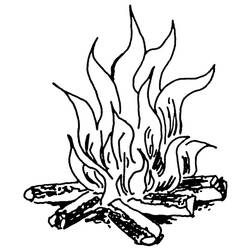 Dessin à colorier: Feu (Nature et saisons) #188312 - Coloriages à Imprimer Gratuits