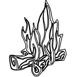 Dessin à colorier: Feu (Nature et saisons) #188313 - Coloriages à Imprimer Gratuits