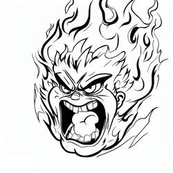 Dessin à colorier: Feu (Nature et saisons) #188315 - Coloriages à Imprimer Gratuits
