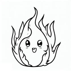 Dessin à colorier: Feu (Nature et saisons) #188323 - Coloriages à Imprimer Gratuits