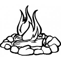 Dessin à colorier: Feu (Nature et saisons) #188331 - Coloriages à Imprimer Gratuits