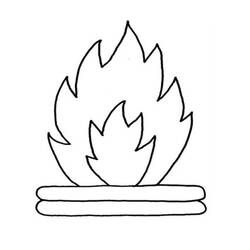 Dessin à colorier: Feu (Nature et saisons) #188335 - Coloriages à Imprimer Gratuits
