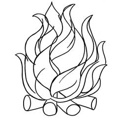 Dessin à colorier: Feu (Nature et saisons) #188337 - Coloriages à Imprimer Gratuits