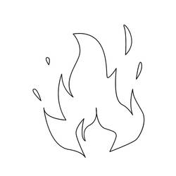 Dessin à colorier: Feu (Nature et saisons) #188340 - Coloriages à Imprimer Gratuits