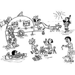 Dessin à colorier: Feu de camp (Nature et saisons) #156770 - Coloriages à Imprimer Gratuits