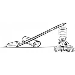 Dessin à colorier: Feu de camp (Nature et saisons) #156800 - Coloriages à Imprimer Gratuits