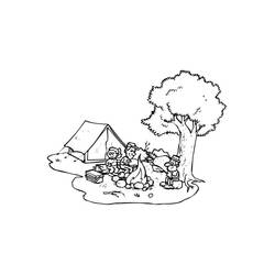 Dessin à colorier: Feu de camp (Nature et saisons) #156803 - Coloriages à Imprimer Gratuits