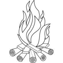 Dessins à colorier: Feu de camp - Coloriages à Imprimer Gratuits