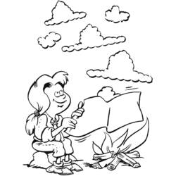 Dessin à colorier: Feu de camp (Nature et saisons) #156830 - Coloriages à Imprimer Gratuits