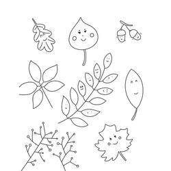 Dessin à colorier: Feuille (Nature et saisons) #191821 - Coloriages à Imprimer Gratuits