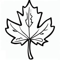 Dessin à colorier: Feuille d’Erable (Nature et saisons) #190222 - Coloriages à Imprimer Gratuits